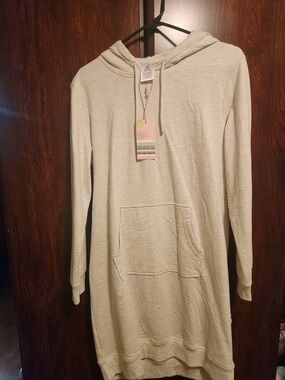 Serra Aldi Hoodie Sweater  Dress with Kangaroo Pocket